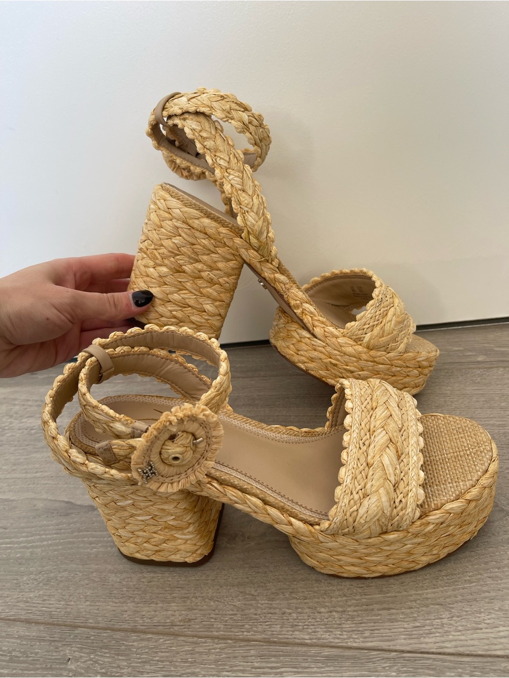 Sam Edelman Raffia Platform Sandals - Picture 5 of 8